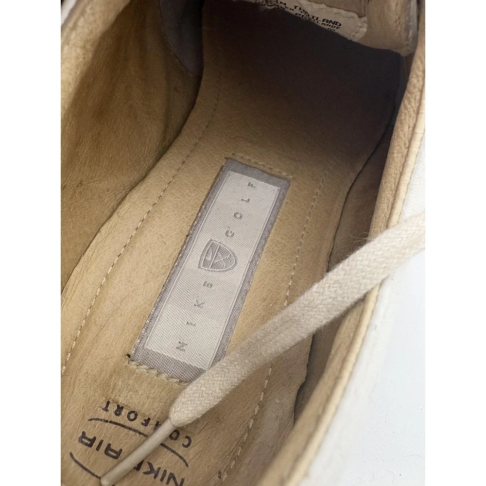 Nike Air Comfort Golf Shoes Mens Size 8 White Brown Leather Spiked Sneakers